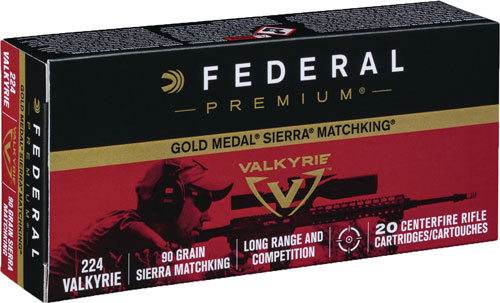 FEDERAL GOLD MEDAL 224VALK 90G SIERRA MATCH BTHP 20RD 10BX/CS - for sale