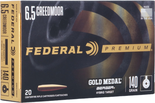 FEDERAL GOLD MEDAL 6.5CM 140GR BERGER VLD 20RD 10BX/CS - for sale
