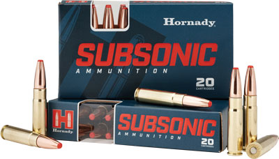 HORNADY SUBSONIC 300 AAC SUB-X 190GR 20RD 10BX/CS - for sale