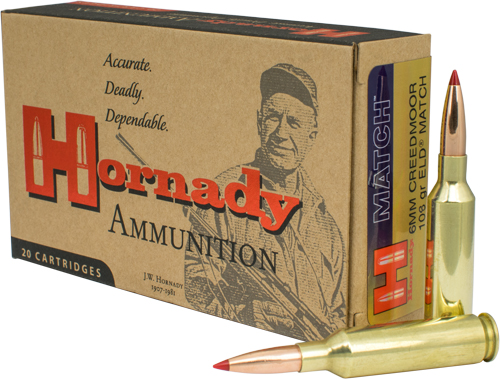 HORNADY MATCH 6MM CM 108GR ELD 20RD 10BX/CS - for sale