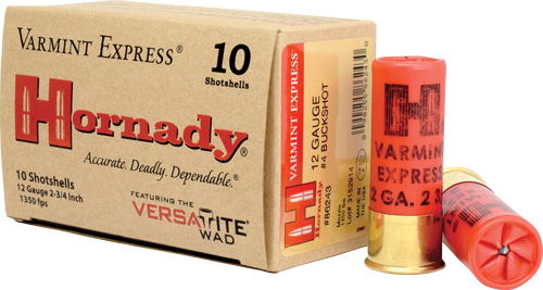 HORNADY 12GA 2.75" 1350FP #4BK 24 PELLETS 10RD 10BX/CS - for sale