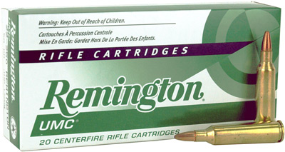 REMINGTON UMC 22-250 50GR JHP 20RD 10BX/CS - for sale