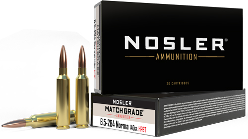 NOSLER MATCH 6.5MM X 284 NORMA 140GR CUSTOM HPBT 20RD 10BX/CS - for sale