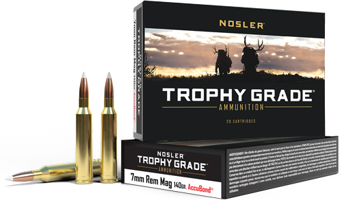 NOSLER TROPHY GRADE 7MM REMMAG 140GR ACCUBOND 20RD 10BX/CS - for sale