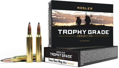 NOSLER TROPHY GRADE 7MM RM 160 GR PARTITION TIP 20RD 10BX/CS - for sale