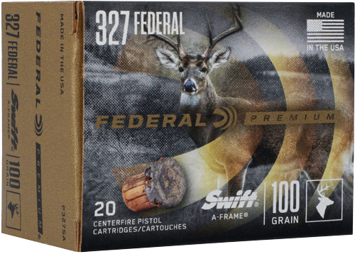 FEDERAL PREMIUM 327 FEDERAL 100GR A-FRAME JHP 20RD 10BX/CS - for sale