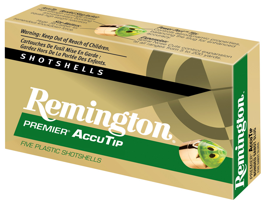 REMINGTON PREM ACCUTIP SLUG 3" 12GA 1900FPS 385GR 5RD 20BX/CS - for sale