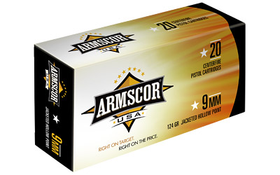 ARMSCOR 9MM 124GR JHP 20/500 - for sale