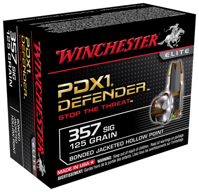 WINCHESTER SUPREME ELITE 357 SIG 125GR PDX1 DEF 20RD 10BX/C - for sale