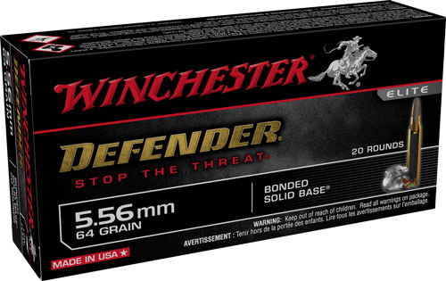 WINCHESTER DEFENDER 223 REM 64GR BONDED 20RD 10BX/CS - for sale