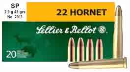 S&B 22 HORNET 45GR SP 20/1800 - for sale