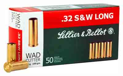 S&B 32 S&W LONG 100GR LEAD WADCUTTER 50RD 20BX/CS - for sale