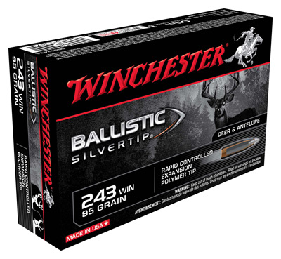 WINCHESTER SUPREME 243 95GR BALL SILVER TIP 20RD 10BX/CS - for sale