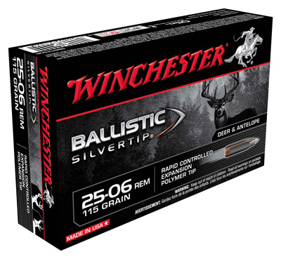 WINCHESTER SUPREME 25-06 115GR BALL SILVER-TIP 20RD 10BX/CS - for sale