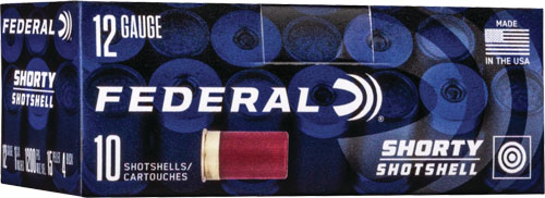 FEDERAL SHORTY SHOTSHELL 12GA 1.75" 15/16OZ 4BK 10RD 10BX/C - for sale