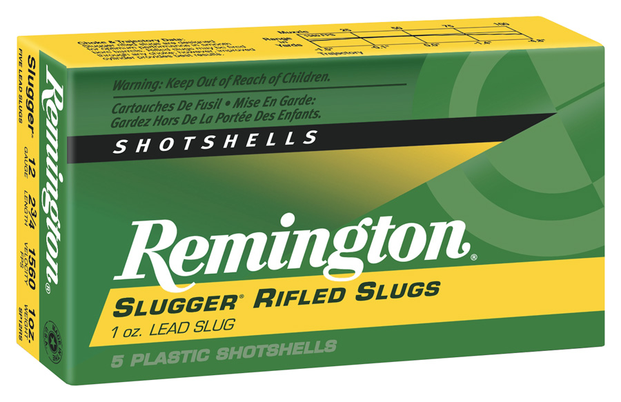 REMINGTON SLUGGER 12GA 2.75" 1OZ RIFLED SLUG 5RD 50BX/CS - for sale
