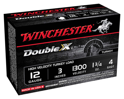 WINCHESTER SUPRME TRKY 12GA 3" 1300FPS 1.75OZ #4 10RD 10BX/CS - for sale