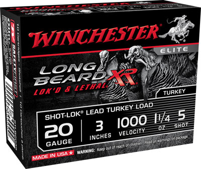 WINCHESTER L BEARD XR 20GA 3" 1000FPS 1.25OZ #5 10RD 10BX/CS - for sale