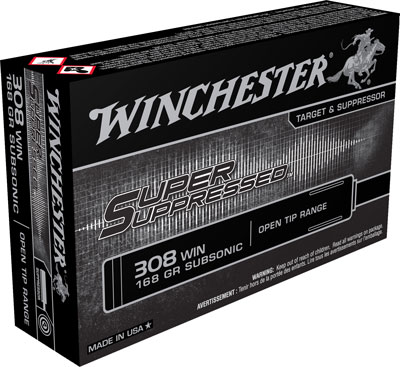 WINCHESTER SUPER SUPRESS 308 WIN 185GR FMJ 20RD 10BX/CS - for sale