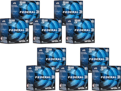 FEDERAL TOP GUN 20GA 7/8OZ #7.5 1210FPS 250RD CASE LOT - for sale