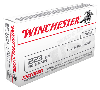 WINCHESTER USA 223 REMINGTON 62GR FMJ 20RD 50BX/CS - for sale