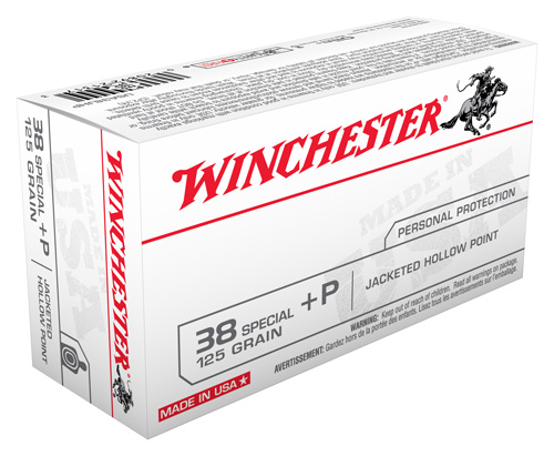 WINCHESTER USA 38 SPECIAL +P 125GR JHP 50RD 10BX/CS - for sale