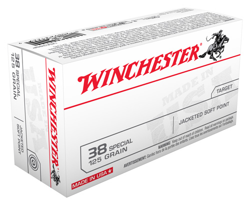 WINCHESTER USA 38 SPECIAL 125GR JSP 50RD 10BX/CS - for sale