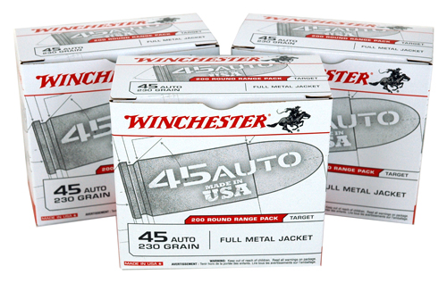 WINCHESTER USA 45 ACP 600RD 230GR FMJ-RN CASE LOT - for sale