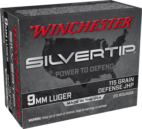 WINCHESTER SUPER-X 9MM LUGER 115GR SILVERTP HP 20RD 10BX/CS - for sale