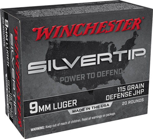 WINCHESTER SILVERTIP 9MM SILVERTIP HP 20RD 10BX/CS - for sale