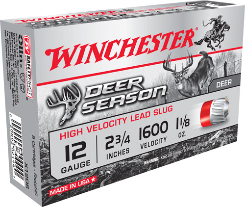 WINCHESTER DEER SLG 12GA 2.75" 5RD 20BX/CS 1600FPS 1.25OZ - for sale