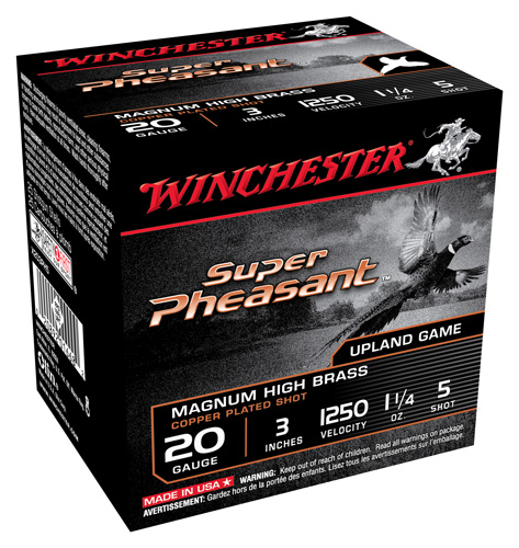 WINCHESTER SUPER PHEASANT 20GA 1250FPS 1-1/4OZ 5 25RD 10BX/CS - for sale