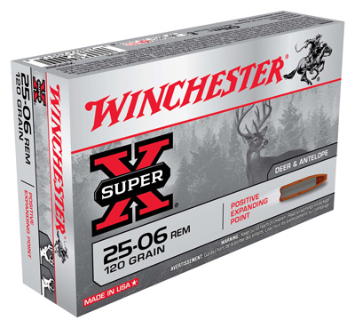 WINCHESTER SUPER-X 25-06 REM 120GR EXPAND PNT 20RD 10BX/CS - for sale