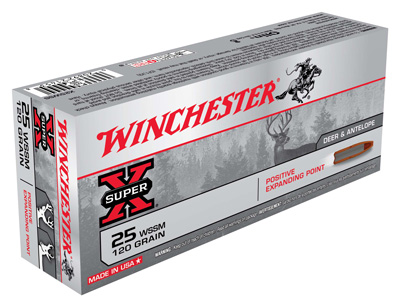 WINCHESTER SUPER-X 25 WSSM 120GR POS EXP PNT 20RD 10BX/CS - for sale