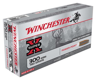 WINCHESTER SUPER-X 300 WSM 180GR POWER POINT 20RD 10BX/CS - for sale