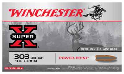 WINCHESTER SUPER-X 303 BRITISH 180GR POWER POINT 20RD 10BX/CS - for sale