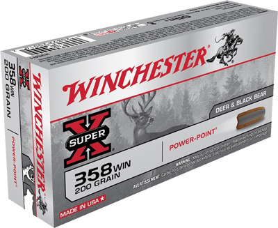 WINCHESTER SUPER-X 358 WIN 20RD 10BX/CS 200GR POWER POINT - for sale