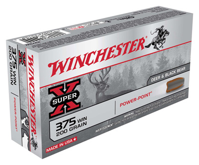 WINCHESTER SUPER-X 375 WIN 200GR POWER POINT 20RD 10BX/CS - for sale