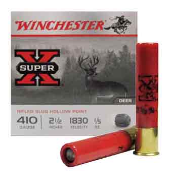 WINCHESTER SUPER-X 410 2.5" 1/5OZ RIFLED SLUG 15RD 10BX/CS - for sale
