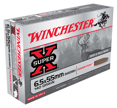 WINCHESTER 6.5X55SWED 140GR POWER POINT 20RD 10BX/CS - for sale