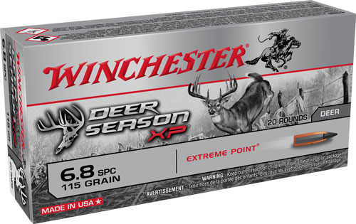 WINCHESTER DEER SEASON 6.8 SPC 115GR EXTREME PT 20RD 10BX/CS - for sale