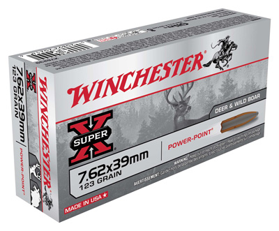 WINCHESTER SUPER-X 7.62X39 123GR POWER POINT 20RD 10BX/CS - for sale
