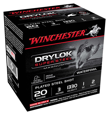 WINCHESTER DRYLOK 20GA 3" 1OZ #2 1330FPS 25RD 10BX/CS - for sale