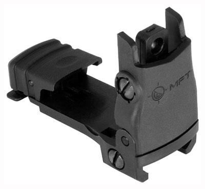 MFT REAR BACK UP POLYMER SIGHT FLIP UP WINDAGE ADJUSTMENT - for sale