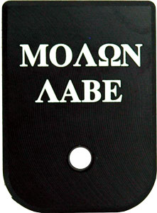 CRUXORD MAGAZINE BASE PLATE MOLON LABE FITS MOST GLOCKS! - for sale