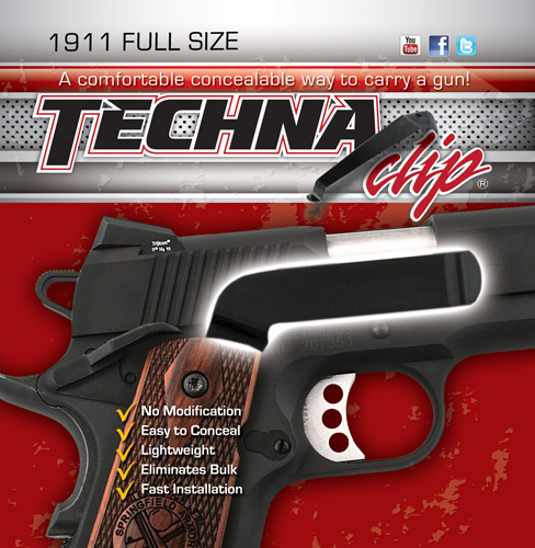 TECHNA CLIP HANDGUN RETENTION CLIP COLT 1911&COMMANDER RIGHT - for sale