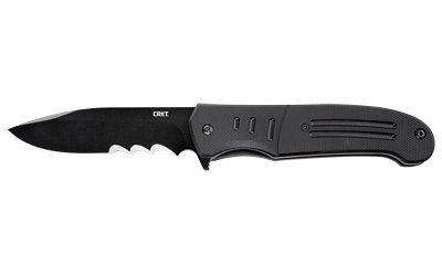 CRKT IGNITOR BLACK 3.48" PLN EDGE ASSTD OPENING SATIN/G10 - for sale