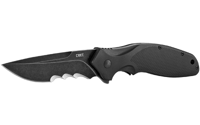 CRKT SHENANIGAN 3.35" VEFF SERRATED ASST OPEN BLACK/BLACK - for sale