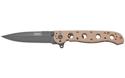 CRKT M16-03BK 3.5" PLAIN EDGE SPEAR POINT BLACK BLADE BRONZE - for sale