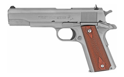 COLT 1911 38 SUPER 5" FS 9-SHOT STAINLESS ROSWOOD - for sale